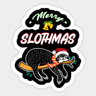 Merry Slothmas Sticker